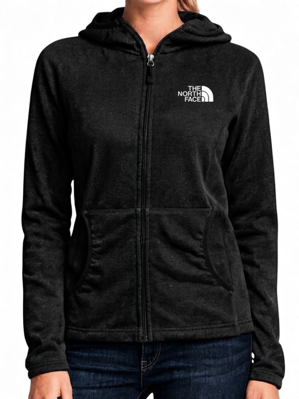 The North Face Polartec Classic TKA 100 Hoodie French Terry Black Medium